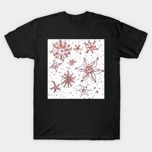 Rough Red Snowflakes T-Shirt